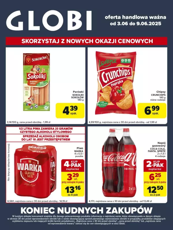 Globi - gazetka promocyjna Gazetka Globi  do poniedziałku 09.06