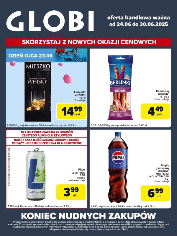 Globi - gazetka promocyjna Gazetka Globi  do poniedziałku 30.06