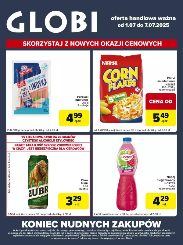 Globi - gazetka promocyjna Gazetka Globi od wtorku 01.07 do poniedziałku 07.07