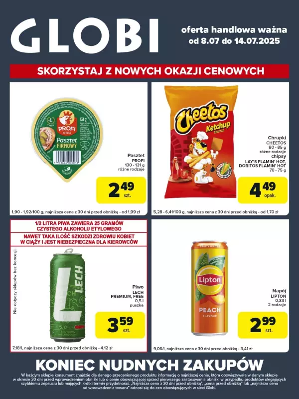 Globi - gazetka promocyjna Gazetka Globi od wtorku 08.07 do poniedziałku 14.07