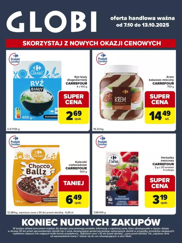 Globi - gazetka promocyjna Gazetka Globi od poniedziałku 06.10 do poniedziałku 13.10