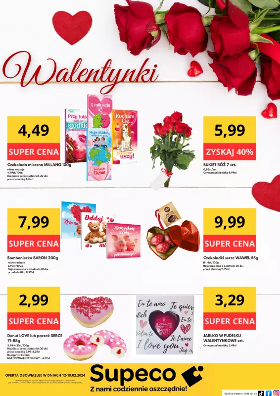 Supeco - gazetka promocyjna Walentynki od poniedziałku 12.02 do poniedziałku 19.02