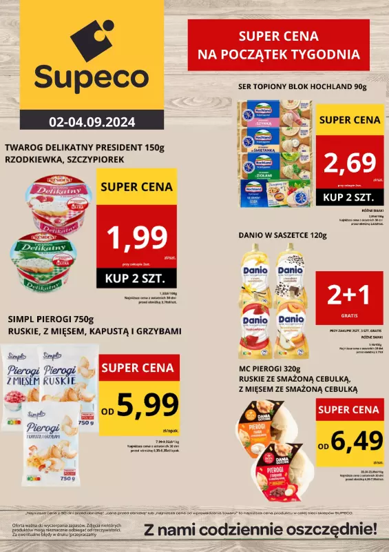 Supeco - gazetka promocyjna Supcio cena od poniedziałku 02.09 do środy 04.09