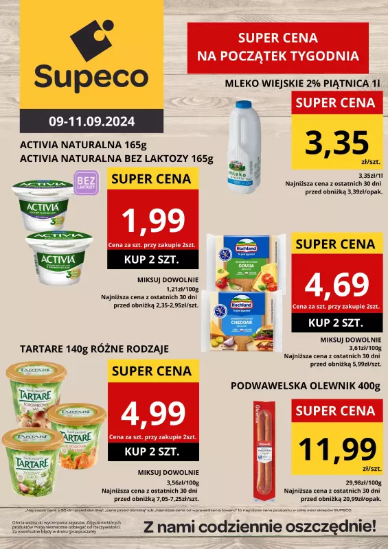 Supeco - gazetka promocyjna Supcio cena od poniedziałku 09.09 do środy 11.09