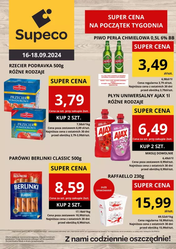 Supeco - gazetka promocyjna Oferta tygodnia od poniedziałku 16.09 do soboty 21.09 - strona 3