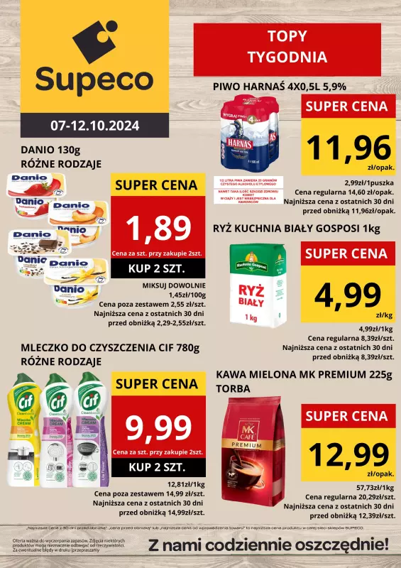 Supeco - gazetka promocyjna Topy tygodnia od poniedziałku 07.10 do soboty 12.10