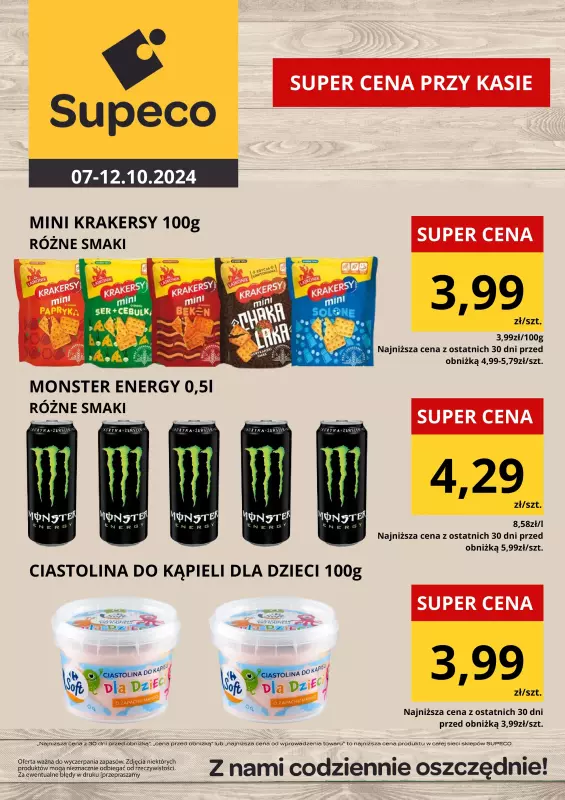 Supeco - gazetka promocyjna Super ceny przy kasie od poniedziałku 07.10 do soboty 12.10