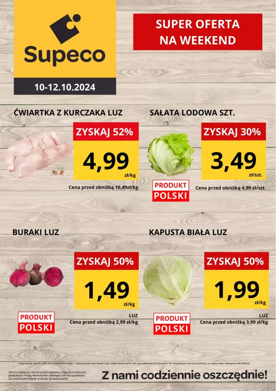 Supeco - gazetka promocyjna WEEKEND od czwartku 10.10 do soboty 12.10