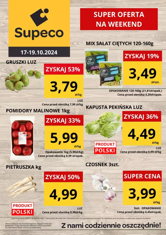 Supeco - gazetka promocyjna WEEKEND od czwartku 17.10 do soboty 19.10