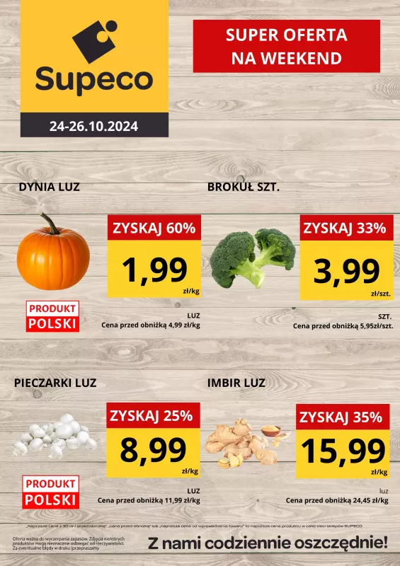 Supeco - gazetka promocyjna WEEKEND od czwartku 24.10 do soboty 26.10