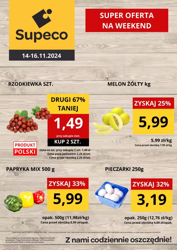 Supeco - gazetka promocyjna Weekendówka od czwartku 14.11 do soboty 16.11