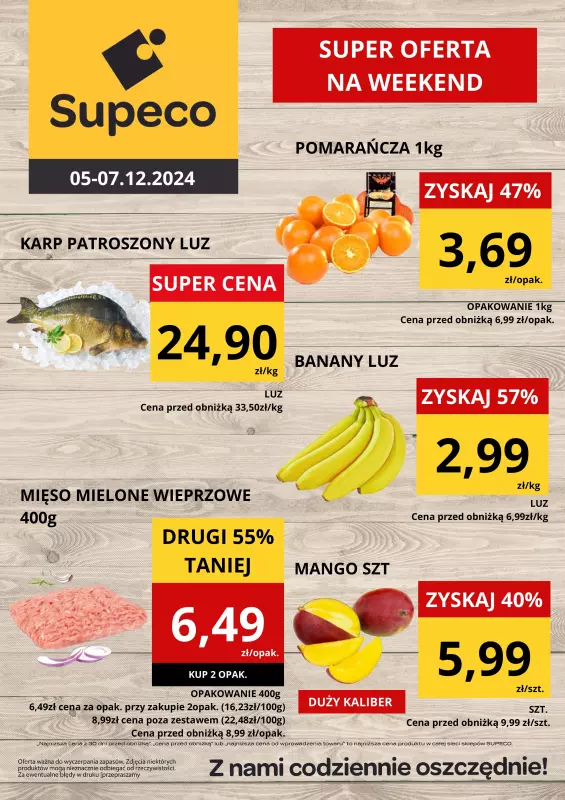 Supeco - gazetka promocyjna WEEKENDÓWKA od czwartku 05.12 do soboty 07.12