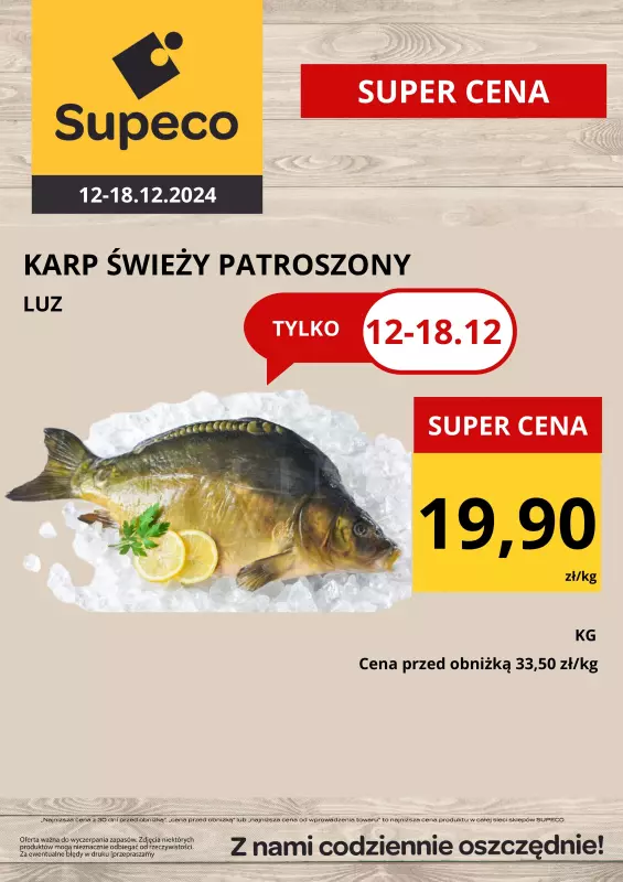 Supeco - gazetka promocyjna KARP od czwartku 12.12 do środy 18.12