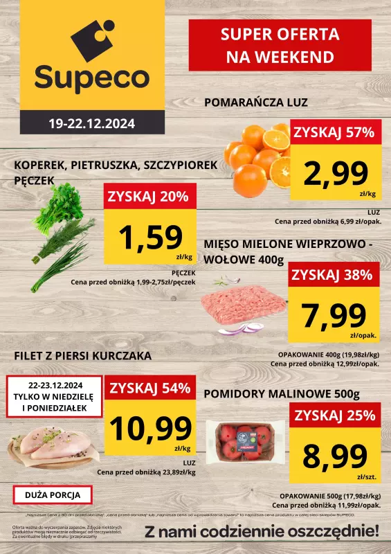 Supeco - gazetka promocyjna WEEKEND od czwartku 19.12 do niedzieli 22.12