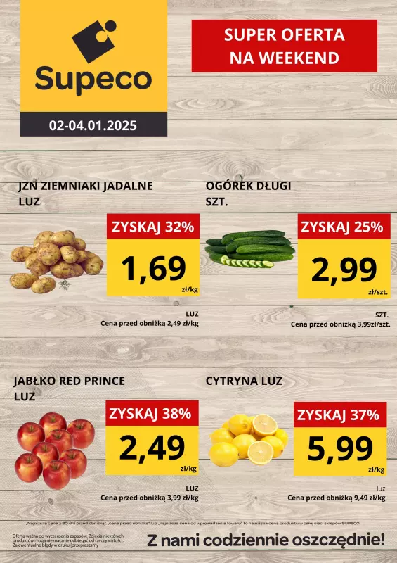 Supeco - gazetka promocyjna WEEKENDÓWKA od czwartku 02.01 do soboty 04.01