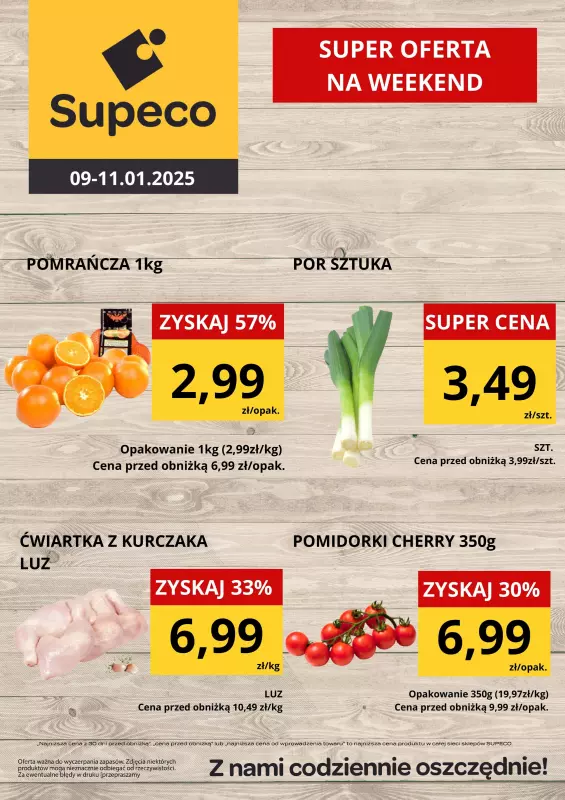 Supeco - gazetka promocyjna WEEKENDÓWKA od czwartku 09.01 do soboty 11.01