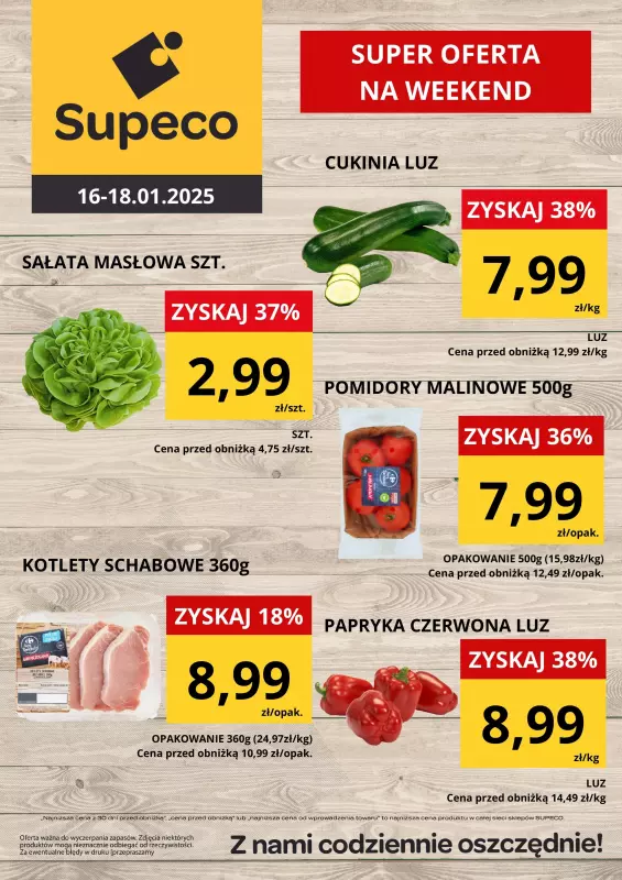 Supeco - gazetka promocyjna WEEKENDÓWKA od czwartku 16.01 do soboty 18.01