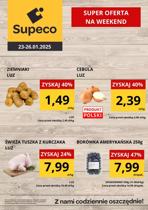 Supeco - gazetka promocyjna Weekend od czwartku 23.01 do niedzieli 26.01