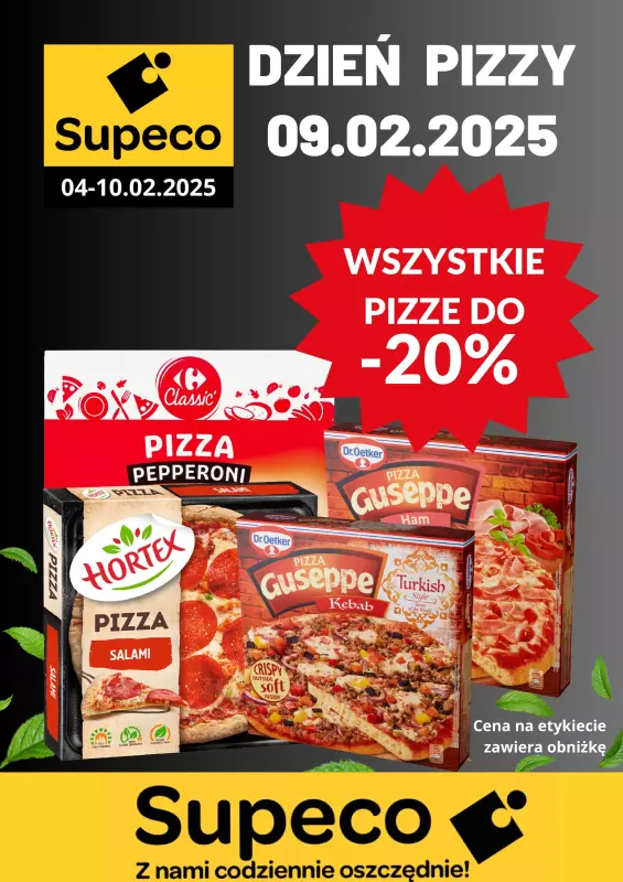 Supeco - gazetka promocyjna Dzień PIZZY od wtorku 04.02 do poniedziałku 10.02