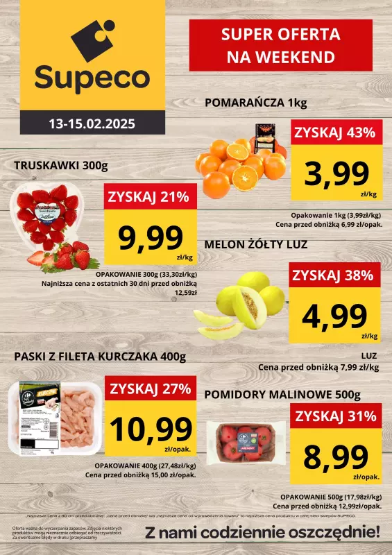 Supeco - gazetka promocyjna WEEKENDÓWKA od czwartku 13.02 do soboty 15.02