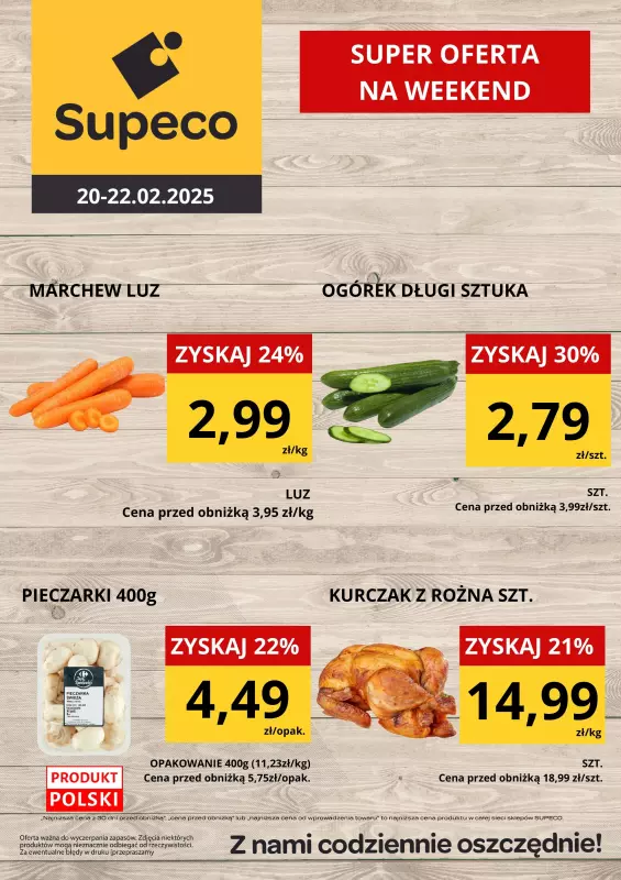 Supeco - gazetka promocyjna WEEKENDÓWKA  do soboty 22.02