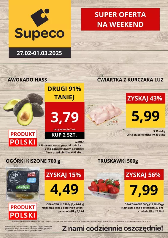 Supeco - gazetka promocyjna Weekendówka od czwartku 27.02 do soboty 01.03