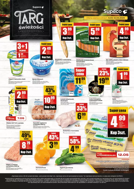 Supeco - gazetka promocyjna Targ świeżości od wtorku 06.05 do poniedziałku 12.05