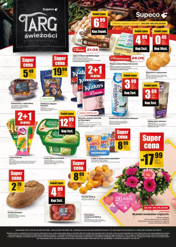 Supeco - gazetka promocyjna Targ Świeżości od wtorku 20.05 do poniedziałku 26.05