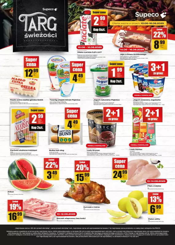 Supeco - gazetka promocyjna Targ Świeżości od wtorku 10.06 do poniedziałku 16.06