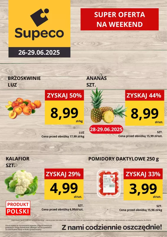 Supeco - gazetka promocyjna Weekendówka od czwartku 26.06 do niedzieli 29.06