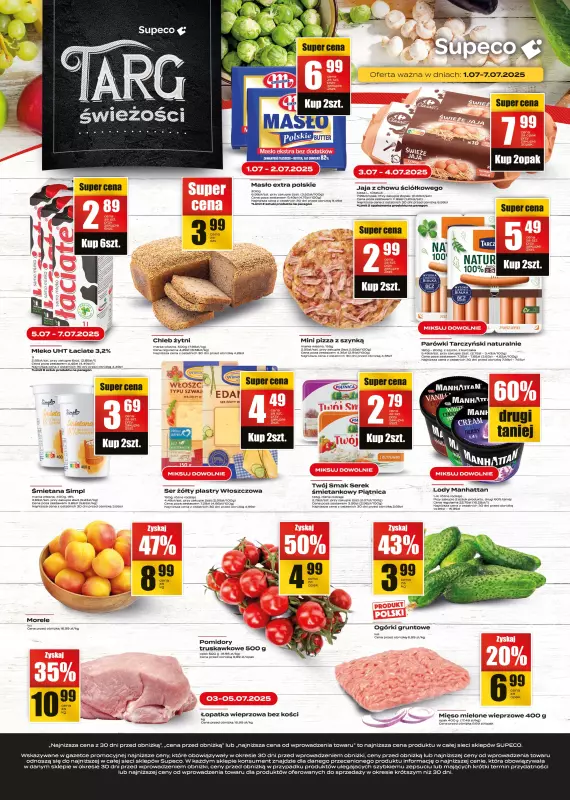 Supeco - gazetka promocyjna Targ Świeżości od wtorku 01.07 do poniedziałku 07.07