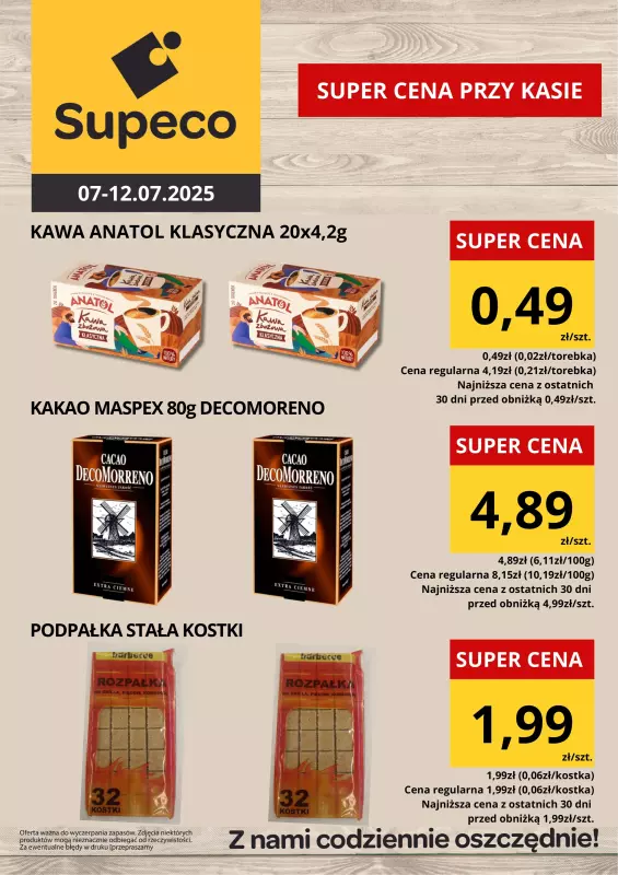 Supeco - gazetka promocyjna Super cena przy kasie  