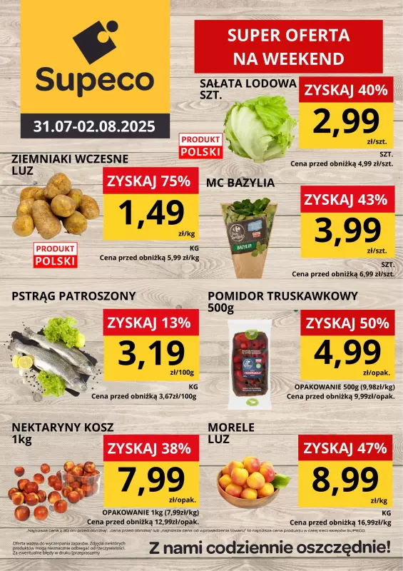 Supeco - gazetka promocyjna Weekendówka od czwartku 31.07 do soboty 02.08