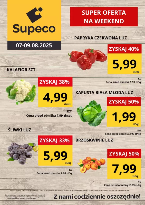 Supeco - gazetka promocyjna Weekendówka  do soboty 09.08