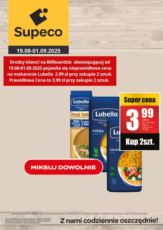 Supeco - gazetka promocyjna Plakaty informacyjne  do poniedziałku 01.09 - strona 2