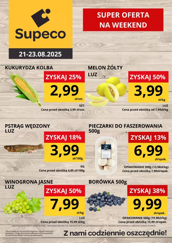 Supeco - gazetka promocyjna Super oferta na weekend od czwartku 21.08 do soboty 23.08