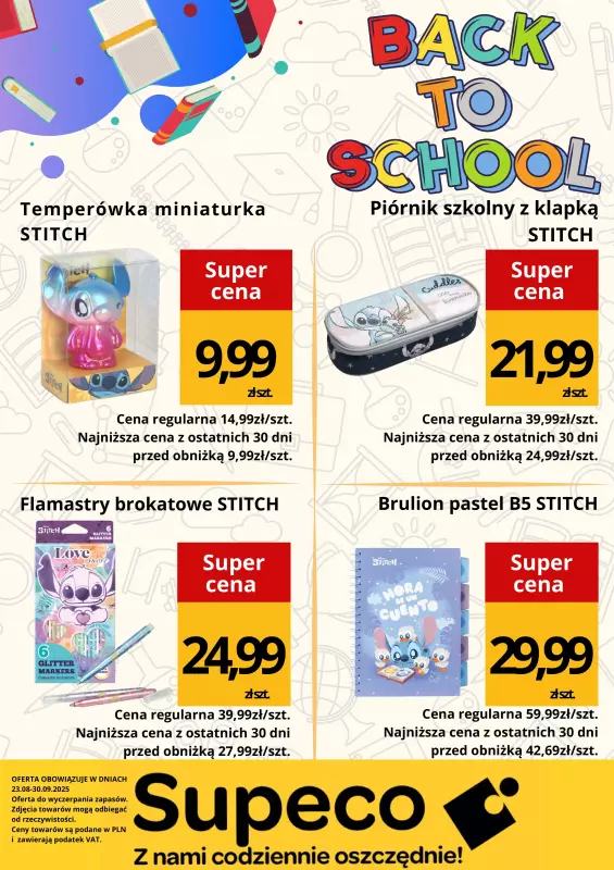 Supeco - gazetka promocyjna Ulotka Szkoła od wtorku 26.08 do wtorku 30.09 - strona 3