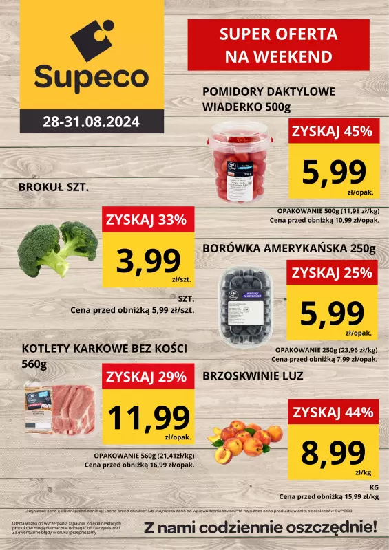 Supeco - gazetka promocyjna Super Oferta na Weekend od czwartku 28.08 do niedzieli 31.08