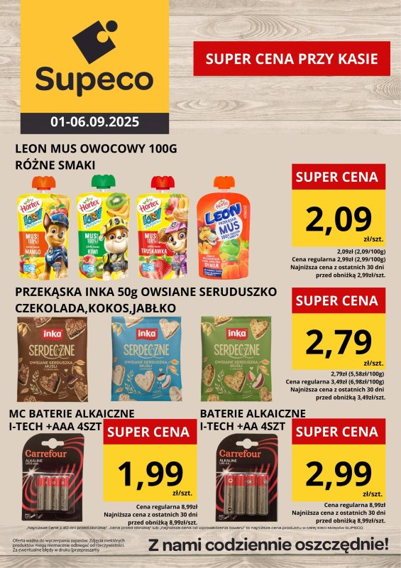 Supeco - gazetka promocyjna Oferta tygodnia od poniedziałku 01.09 do soboty 06.09 - strona 3