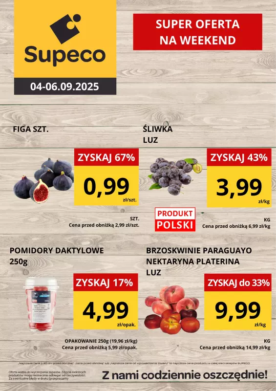 Supeco - gazetka promocyjna Weekendówka od czwartku 04.09 do soboty 06.09