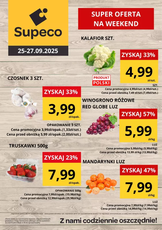 Supeco - gazetka promocyjna Super oferta na weekend od czwartku 25.09 do soboty 27.09