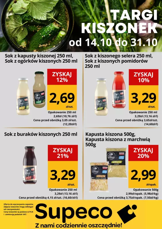 Supeco - gazetka promocyjna Targi kiszonek  