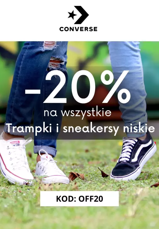 #BLACK FRIDAY - gazetka promocyjna Converse | -20% na wszystkie Trampki i sneakersy niskie! od piątku 08.11 do poniedziałku 11.11