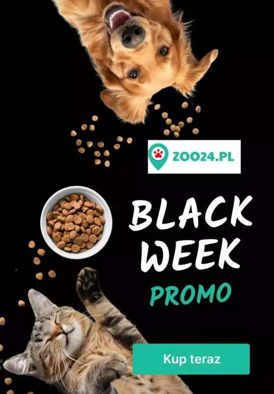 #BLACK FRIDAY - gazetka promocyjna Zoo24 | Promocje dla zwierząt na Black Month od czwartku 14.11 