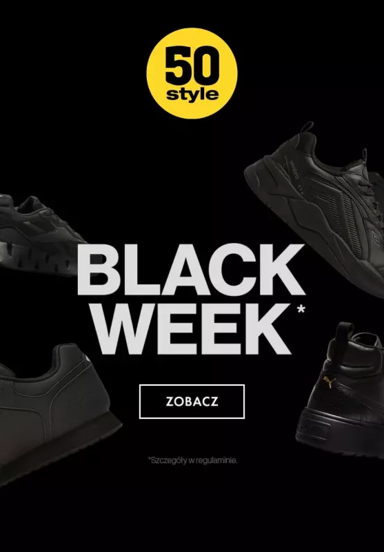 #BLACK FRIDAY - gazetka promocyjna 50style | Okazje na Black Week od wtorku 19.11 