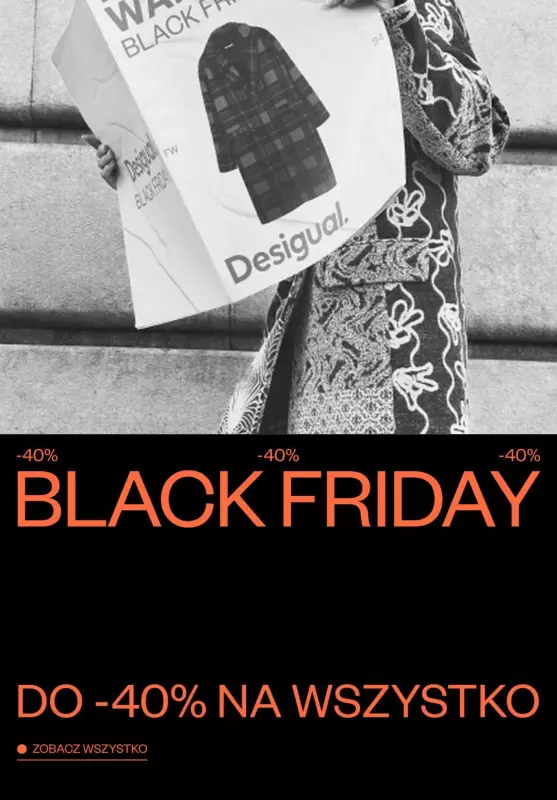 #BLACK FRIDAY - gazetka promocyjna Desigual | Black Friday do -40% od czwartku 28.11 do poniedziałku 02.12