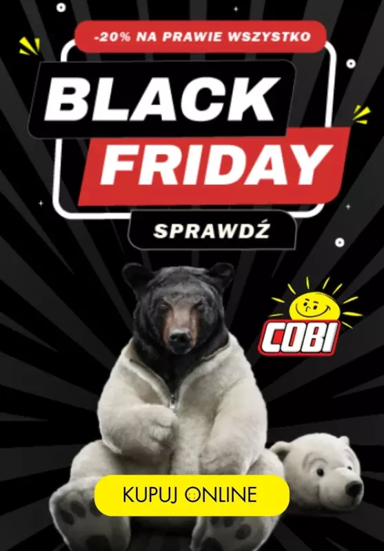 #BLACK FRIDAY - gazetka promocyjna Cobi | -20% na prawie wszystko od czwartku 28.11 do poniedziałku 02.12