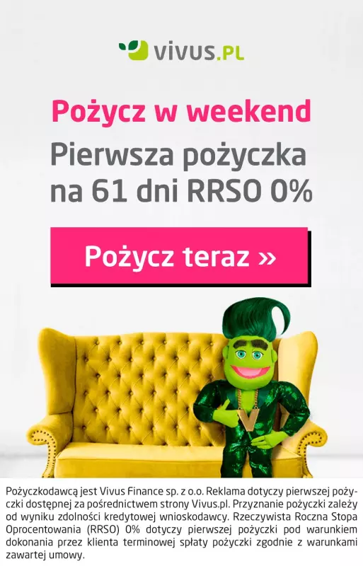 Vivus - gazetka promocyjna Pożycz w weekend od soboty 13.02 do niedzieli 14.02