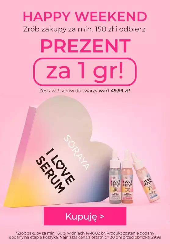 Bielenda Professional - gazetka promocyjna Walentynkowy ZESTAW w prezencie za 1 grosz! od piątku 14.02 do niedzieli 16.02