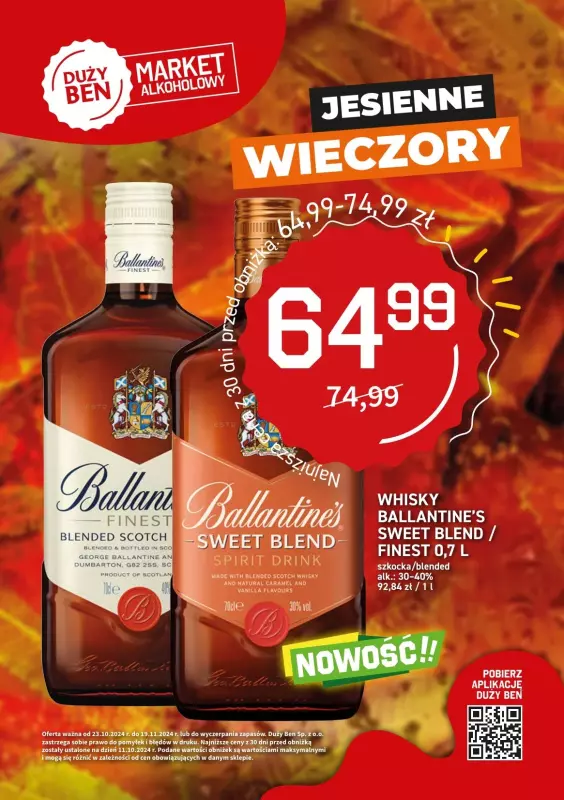 Duży Ben - gazetka promocyjna Gazetka alkoholowa  do wtorku 19.11 - strona 18